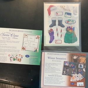 Creative Memories Santa Claus and Winter stickers!